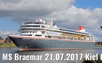 MS Braemar 21.07.2017 Kiel Canal transit
