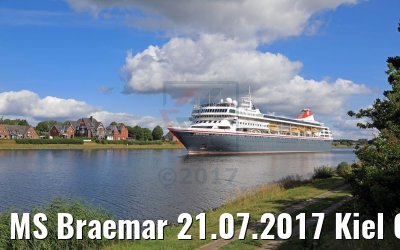 MS Braemar 21.07.2017 Kiel Canal transit
