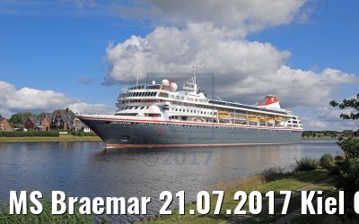 MS Braemar 21.07.2017 Kiel Canal transit