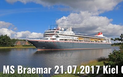 MS Braemar 21.07.2017 Kiel Canal transit