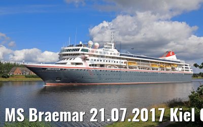 MS Braemar 21.07.2017 Kiel Canal transit