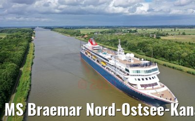 MS Braemar Nord-Ostsee-Kanal 07.07.2019