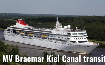 MV Braemar Kiel Canal transit 21.08.2015
