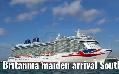 Britannia maiden arrival Southampton 06.03.2015