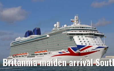 Britannia maiden arrival Southampton 06.03.2015