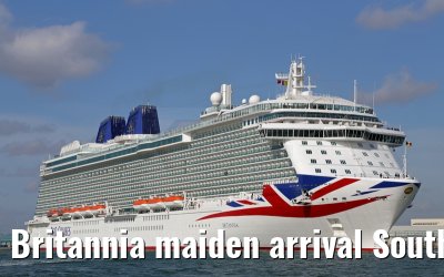 Britannia maiden arrival Southampton 06.03.2015