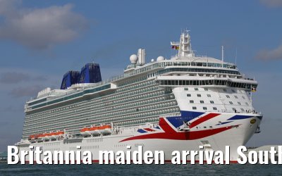 Britannia maiden arrival Southampton 06.03.2015