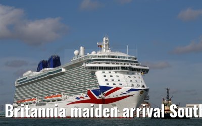 Britannia maiden arrival Southampton 06.03.2015