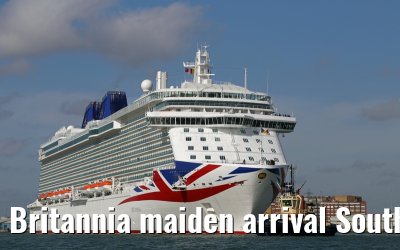 Britannia maiden arrival Southampton 06.03.2015