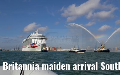 Britannia maiden arrival Southampton 06.03.2015
