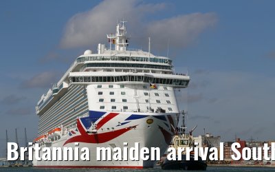 Britannia maiden arrival Southampton 06.03.2015