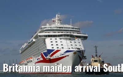 Britannia maiden arrival Southampton 06.03.2015