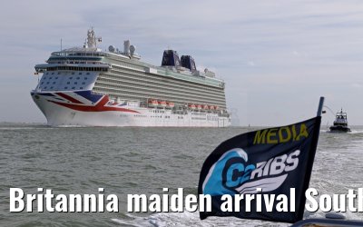 Britannia maiden arrival Southampton 06.03.2015