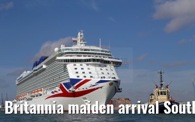 Britannia maiden arrival Southampton 06.03.2015