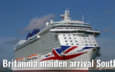 Britannia maiden arrival Southampton 06.03.2015