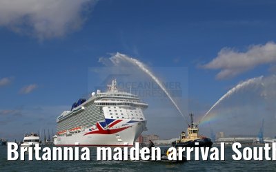 Britannia maiden arrival Southampton 06.03.2015