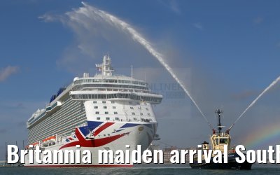 Britannia maiden arrival Southampton 06.03.2015