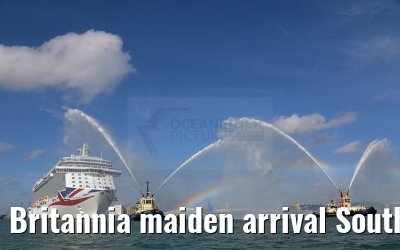 Britannia maiden arrival Southampton 06.03.2015