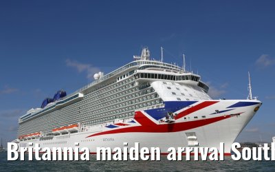 Britannia maiden arrival Southampton 06.03.2015