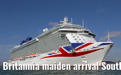 Britannia maiden arrival Southampton 06.03.2015