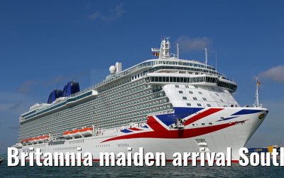 Britannia maiden arrival Southampton 06.03.2015