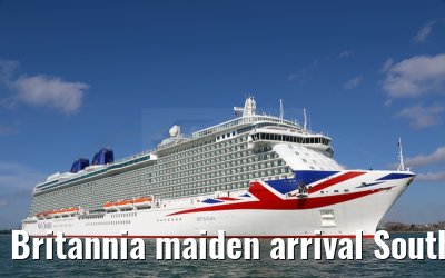 Britannia maiden arrival Southampton 06.03.2015