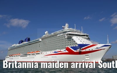 Britannia maiden arrival Southampton 06.03.2015