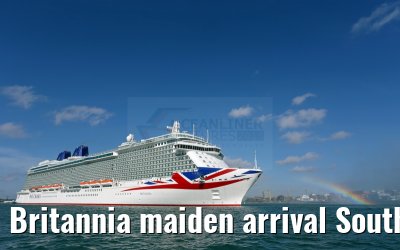 Britannia maiden arrival Southampton 06.03.2015
