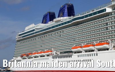 Britannia maiden arrival Southampton 06.03.2015