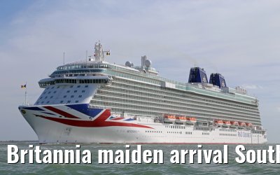 Britannia maiden arrival Southampton 06.03.2015