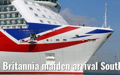 Britannia maiden arrival Southampton 06.03.2015