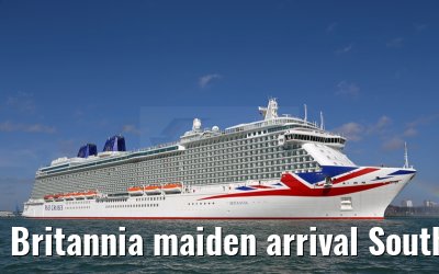 Britannia maiden arrival Southampton 06.03.2015