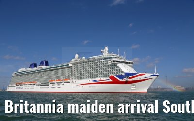 Britannia maiden arrival Southampton 06.03.2015