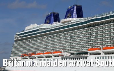 Britannia maiden arrival Southampton 06.03.2015