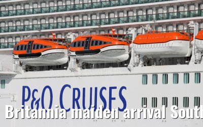 Britannia maiden arrival Southampton 06.03.2015
