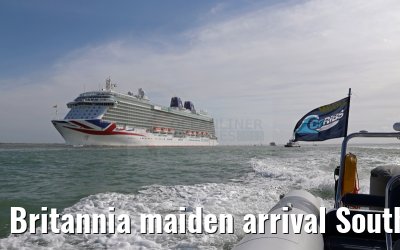 Britannia maiden arrival Southampton 06.03.2015