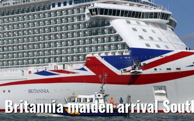 Britannia maiden arrival Southampton 06.03.2015