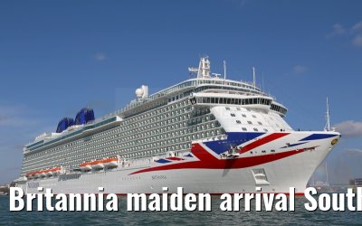 Britannia maiden arrival Southampton 06.03.2015