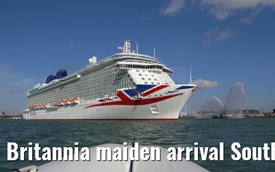 Britannia maiden arrival Southampton 06.03.2015