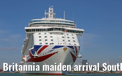 Britannia maiden arrival Southampton 06.03.2015