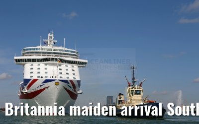 Britannia maiden arrival Southampton 06.03.2015