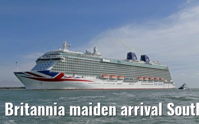 Britannia maiden arrival Southampton 06.03.2015