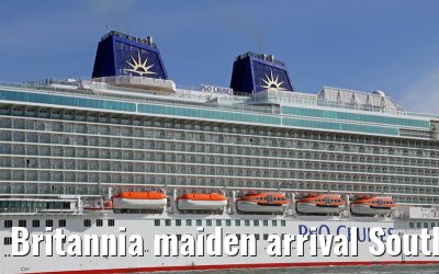 Britannia maiden arrival Southampton 06.03.2015