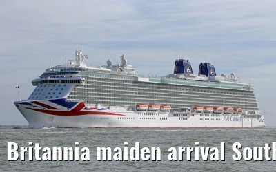 Britannia maiden arrival Southampton 06.03.2015