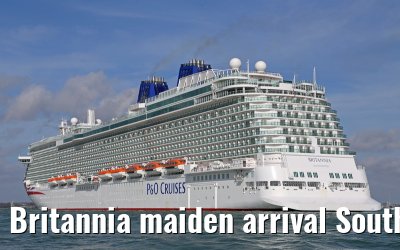 Britannia maiden arrival Southampton 06.03.2015