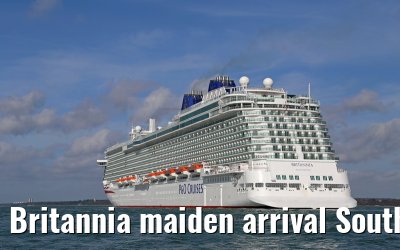 Britannia maiden arrival Southampton 06.03.2015