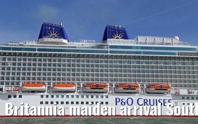 Britannia maiden arrival Southampton 06.03.2015