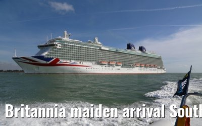 Britannia maiden arrival Southampton 06.03.2015