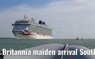 Britannia maiden arrival Southampton 06.03.2015