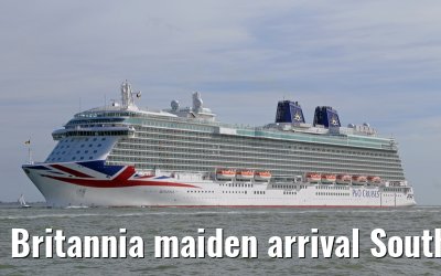 Britannia maiden arrival Southampton 06.03.2015
